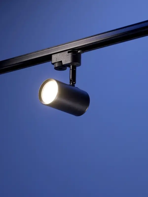 Трековый светильник Luazon Lighting под лампу Gu10, цилиндрический, чёрный
