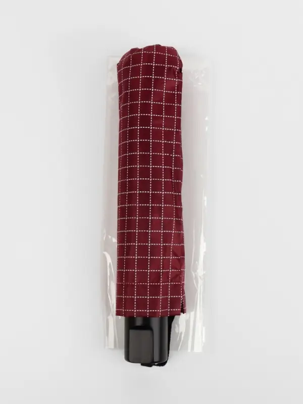 Зонт механический &laquo;Мелкая клетка&raquo;, эпонж, 4 сложения, 8 спиц, R=47/55 см, d=94 см, МИКС