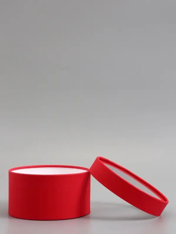 Подарочная коробка, красная, завальцованная с окном, 18 х 10 см