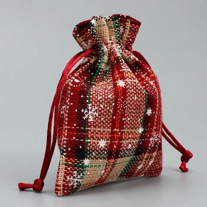 Мешочек подарочный холща «Сказка в лесу», снежинки, 10 х12 см +/- 1.5 см Мешочек подарочный холща «Сказка в лесу», снежинки, 10 х12 см +/- 1.5 см