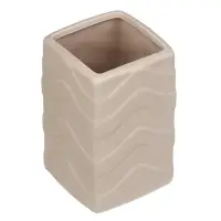 VETTA Стакан для ванной комнаты, керамика, 7x7x11,5 см, волны, персиковый