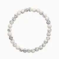 Браслет из бусин &laquo;Кахолонг&raquo;, d=5.5 см, шар №6, белый