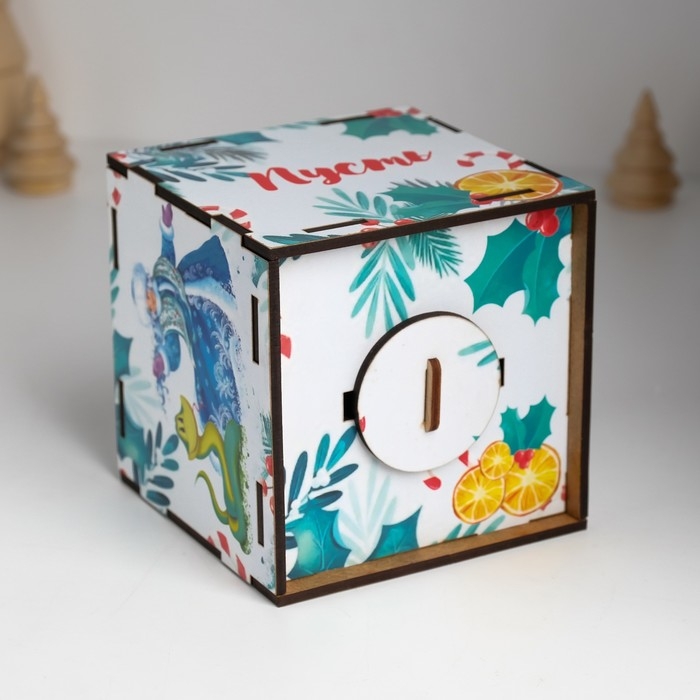 Копилка куб  Копилка куб "Змея. Пусть мечты сбываются" 10х10х10 см