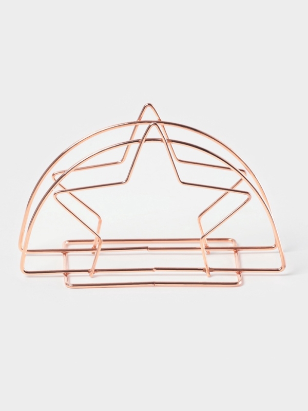 Салфетница Доляна «Звезда», розовое золото Салфетница Доляна «Звезда», розовое золото