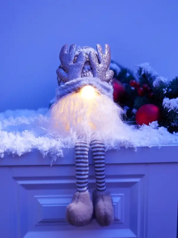 Фигура текстиль «Гном лосяш» 33 см, 1 LED, от батареек AG13×3, свечение тёплое белое Фигура текстиль «Гном лосяш» 33 см, 1 LED, от батареек AG13×3, свечение тёплое белое