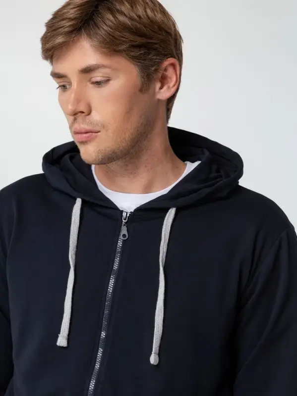 Толстовка на молнии с капюшоном Unit Siverga темно-синяя, размер XS Толстовка на молнии с капюшоном Unit Siverga темно-синяя, размер XS