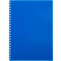 Бизнес-тетрадь А5 48л. Attache Economy, гребень,пласт.обл,синий, клетка