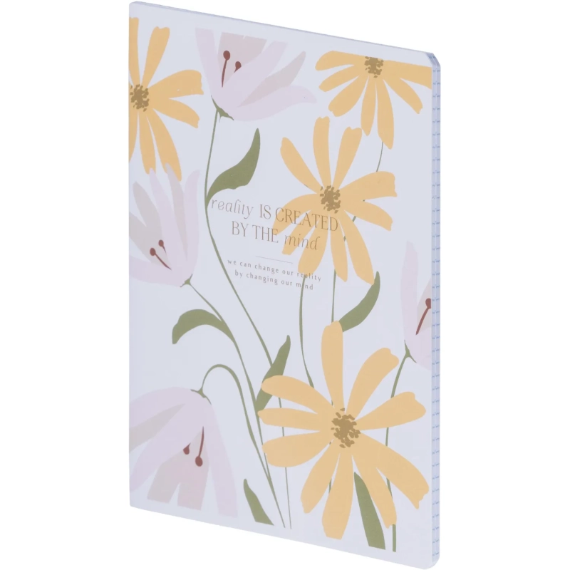 Тетрадь общая, BS, А5, 48л., клетка, скрепка. April, цветы N4151