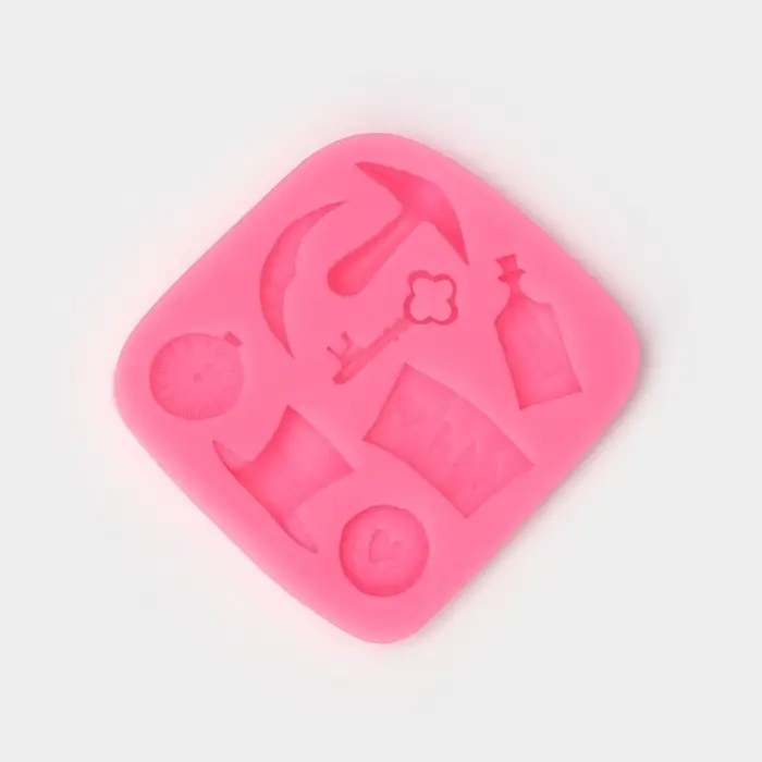 Молд для заливки «Фокус», силикон, 9×8,5×1 см, розовый Молд для заливки «Фокус», силикон, 9×8,5×1 см, розовый