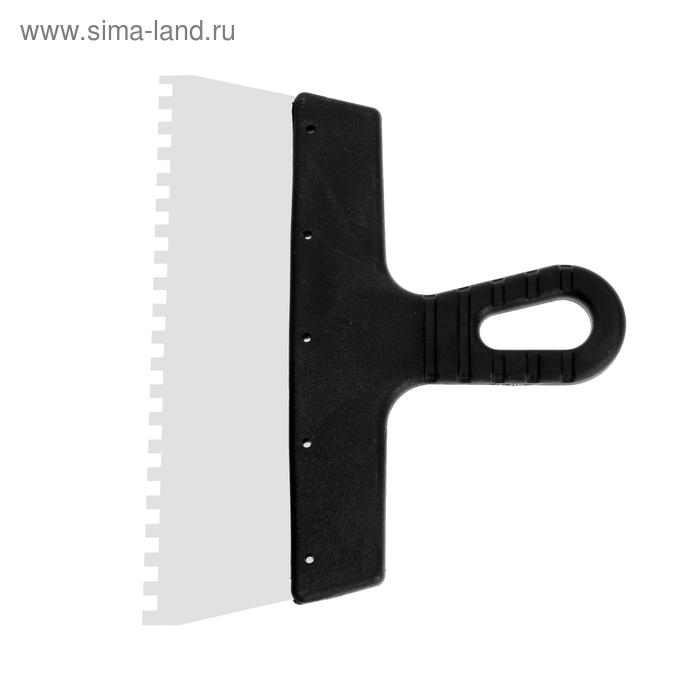 Шпатель зубчатый ЛОМ, 250 мм, зуб 6 мм, нержавеющая сталь Шпатель зубчатый ЛОМ, 250 мм, зуб 6 мм, нержавеющая сталь