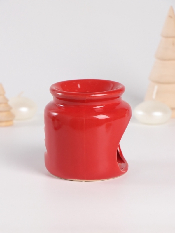 Набор: аромалампа для эфирных масел, мелтсы из воска ароматические «Ёлочка», красная, 7.5×7.5×8 см Набор: аромалампа для эфирных масел, мелтсы из воска ароматические «Ёлочка», красная, 7.5×7.5×8 см