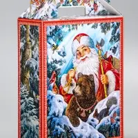 Подарочная новогодняя коробка &laquo;Зимняя сказка&raquo;, для сладких подарков, 16.8&times;7&times;25 см