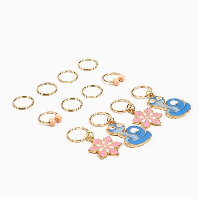 Пирсинг для волос новогодний «Мечты сбудутся» на Новый год, 12 шт Пирсинг для волос новогодний «Мечты сбудутся» на Новый год, 12 шт