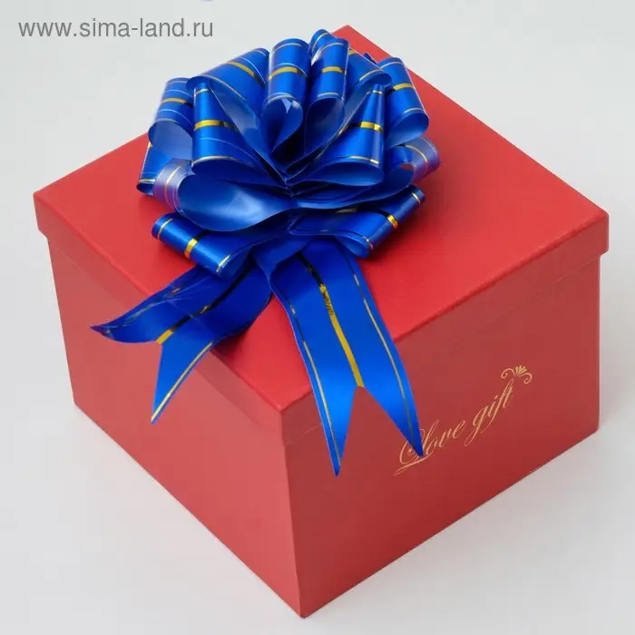 Бант - шар №4.5 три золотых полосы, синий Бант - шар №4.5 три золотых полосы, синий