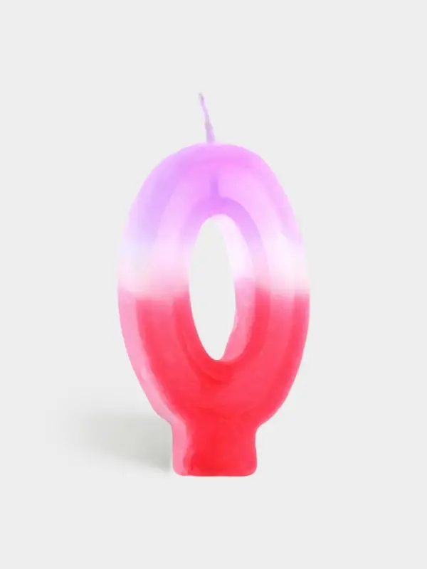 Свеча цифра для торта &laquo;0&raquo;, 8&times;3.75&times;1 см