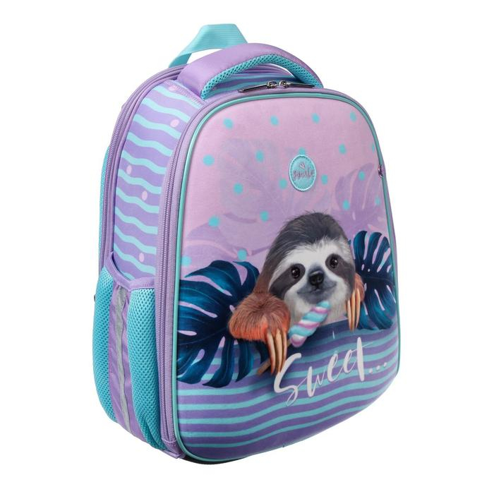 Рюкзак каркасный, Hatber, Ergonomic Plus, 38 х 29 х 16, с термосумкой, «Милый ленивец» Рюкзак каркасный, Hatber, Ergonomic Plus, 38 х 29 х 16, с термосумкой, «Милый ленивец»