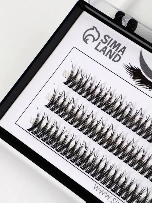 Набор накладных ресниц &laquo;Ласточкин хвост&raquo;, пучки, 10 мм, толщина 0.1 мм, изгиб С, 12 D