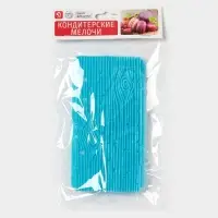 Печать для теста Доляна &laquo;Кора&raquo;, пластик, 15.5&times;7.5 см, голубая