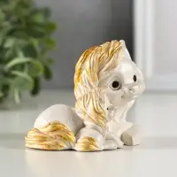 Фигура гипс "Пони мама" 9х7х6 см, перламутр