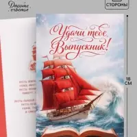 Открытка &laquo;Выпускнику&raquo;, алые паруса, 12&times;18 см