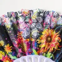 Веер складной &laquo;Подсолнухи и мехенди&raquo;, 22.5 см