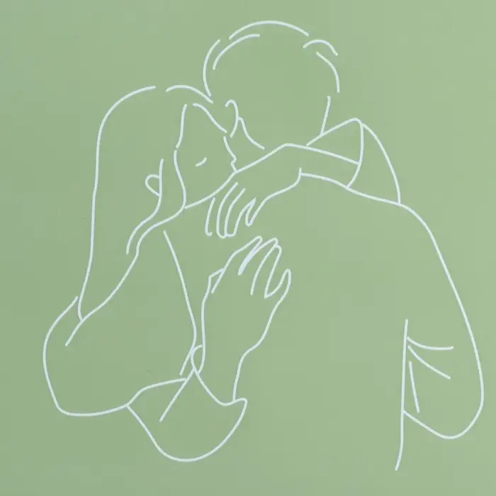 Плёнка для цветов упаковочная двухсторонняя «Love you», оливковый, 56 х 56 см