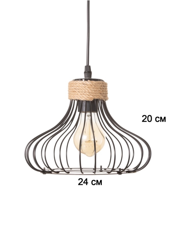 Светильник Светильник "Фон" 1х40Вт Е27 черный 23х23х18см