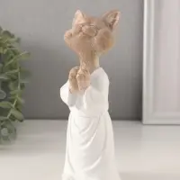 Фигурка полистоун &laquo;Кот-мастер карате&raquo;, 6.5&times;6.5&times;18.5 см