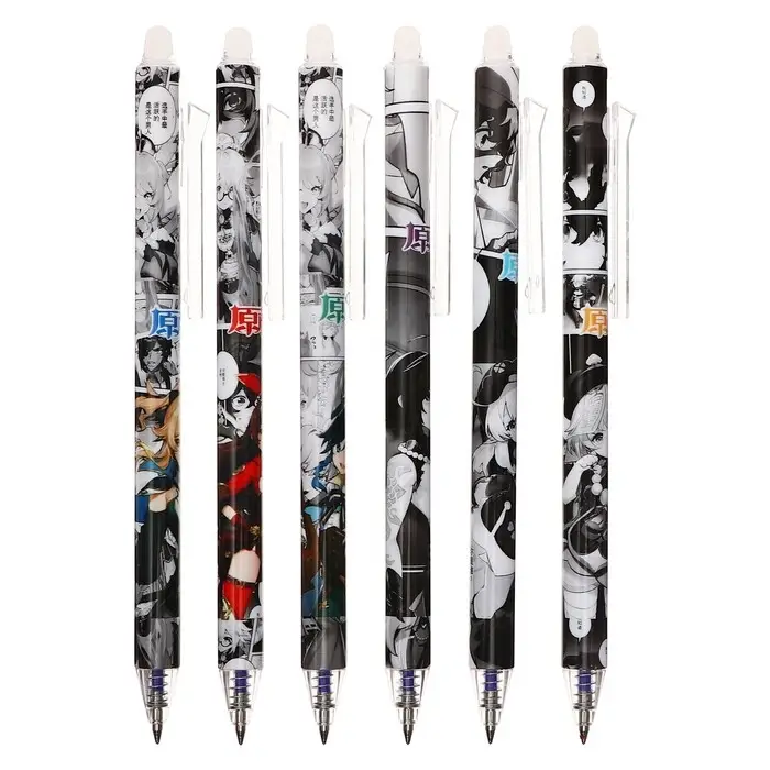 Ручка гелевая со стираемыми чернилами Calligrata, 0.5 мм, стержень синий, «Аниме», МИКС Ручка гелевая со стираемыми чернилами Calligrata, 0.5 мм, стержень синий, «Аниме», МИКС