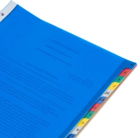 Разделитель листов 20 цв.пласт. А4+, А-Я Attache Selection