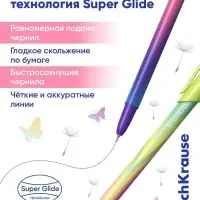 Ручка шариковая ErichKrause. Neo Stick Cool Ray, синий стержень, узел 0.7 мм