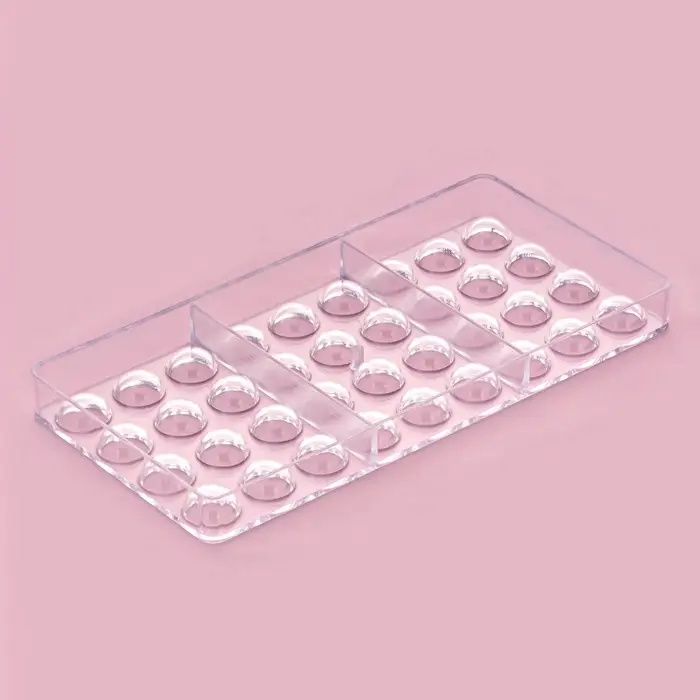 Форма для конфет и шоколада KONFINETTA &laquo;Полусфера&raquo;, 28&times;14 см, 36 ячеек 2&times;1 см, пластик, прозрачная