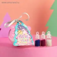 Бульонки для декора ногтей Unicorn New Year, 3 цвета, МИКС