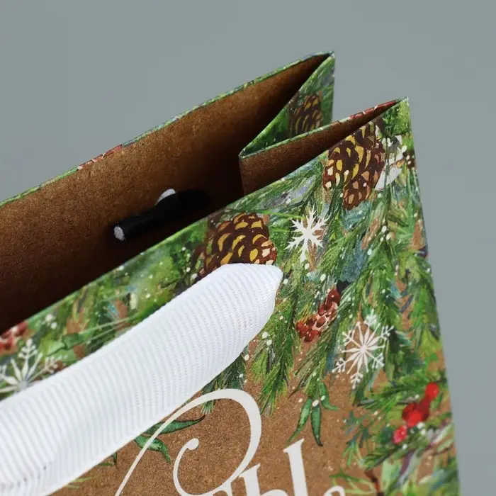 Пакет подарочный новогодний крафтовый «Пусть мечты сбудутся», S 12 х 15 х 5.5 см Пакет подарочный новогодний крафтовый «Пусть мечты сбудутся», S 12 х 15 х 5.5 см