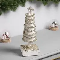 Фигура деревянная &laquo;Ёлочка&raquo;, 30&times;10&times;10 см, 35 LED, от батареек AAx2, свечение тёплое белое