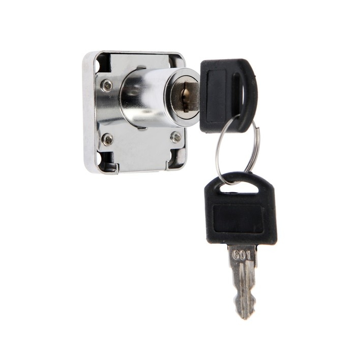 Замок мебельный (мод. 138-22), прямой ригель, корпус ЦАМ, 2 ключа Замок мебельный (мод. 138-22), прямой ригель, корпус ЦАМ, 2 ключа