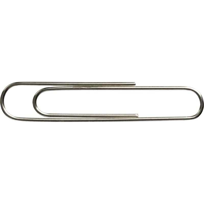 Скрепки КОМУС никелированные, 50 мм, негофрированные, 100 шт/уп