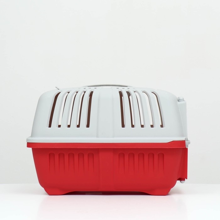 Переноска для животных пластиковая 47 х 30 х 35 см, вес до 9 кг, красная Переноска для животных пластиковая 47 х 30 х 35 см, вес до 9 кг, красная