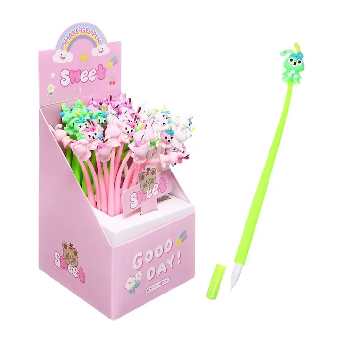 Ручка - прикол гелевая «Зайчик», синий стержень, МИКС Ручка - прикол гелевая «Зайчик», синий стержень, МИКС