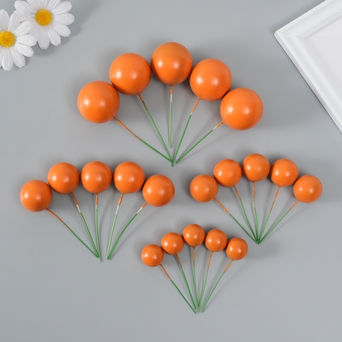 Декор для творчества Декор для творчества "Шарики оранж" d=2; 3; 3,5 и 4 см набор 20 шт