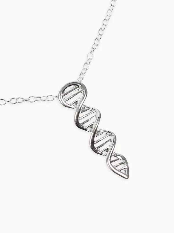 Кулон на цепочке &laquo;ДНК&raquo;, 42 см, + удлинитель 5 см, цвет серебро