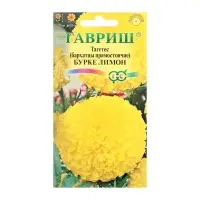 Семена цветов Бархатцы прямые (Тагетес) "Бурке Лимон", ц/п, 0,3 г Семена цветов Бархатцы прямые (Тагетес) "Бурке Лимон", ц/п, 0,3 г