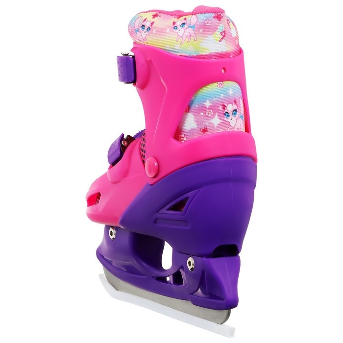 Набор: коньки детские раздвижные Snow Cat, с роликовой платформой, защита, р. 34-37 Набор: коньки детские раздвижные Snow Cat, с роликовой платформой, защита, р. 34-37