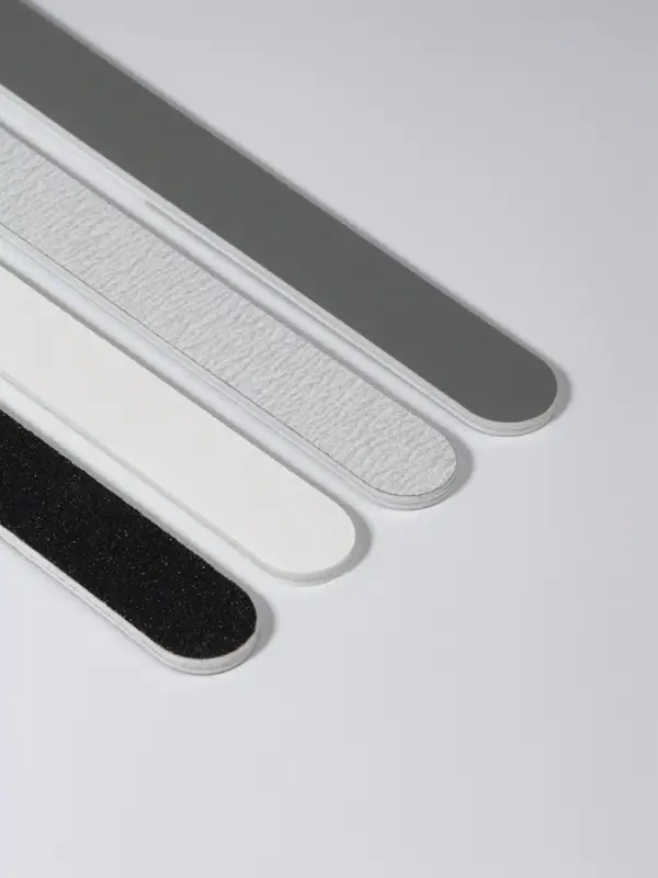 Набор пилок для ногтей, прямые, 100/180, 180/200, 200/240 грит, 18 см, 4 шт.