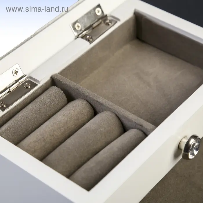 Шкатулка для украшений &laquo;Комод с ящиком&raquo;, дерево, белая, 9&times;10&times;16 см