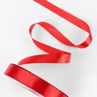 Лента атласная, 20 мм, 91&plusmn;1 м, красная №26