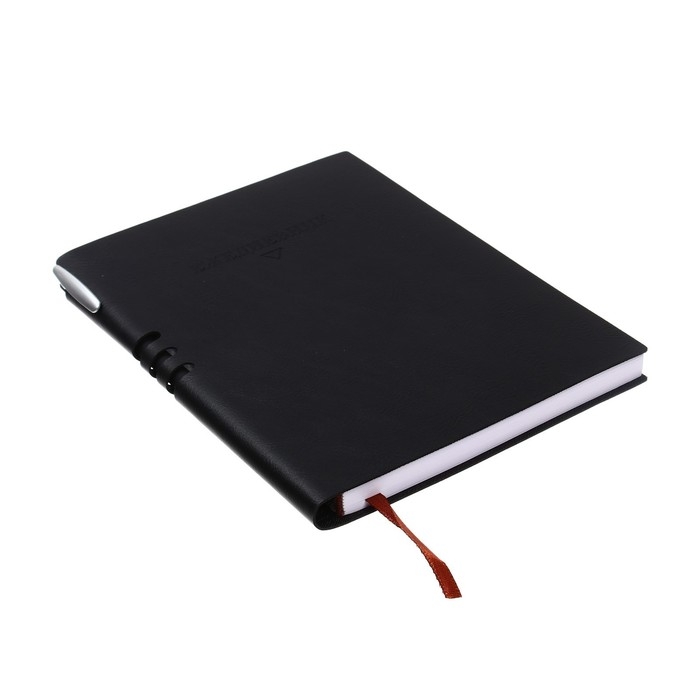 Ежедневник недатированный A5  Ежедневник недатированный A5 "Классика", обложка ПВХ, с ручкой, 140 листов, МИКС