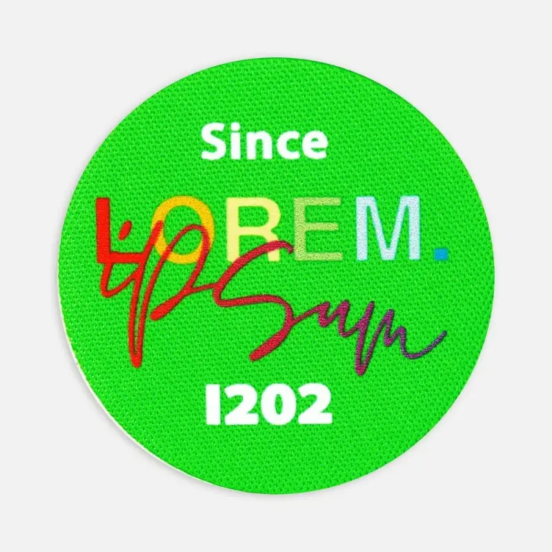 Наклейка тканевая Lunga Round, M, зеленый неон Наклейка тканевая Lunga Round, M, зеленый неон