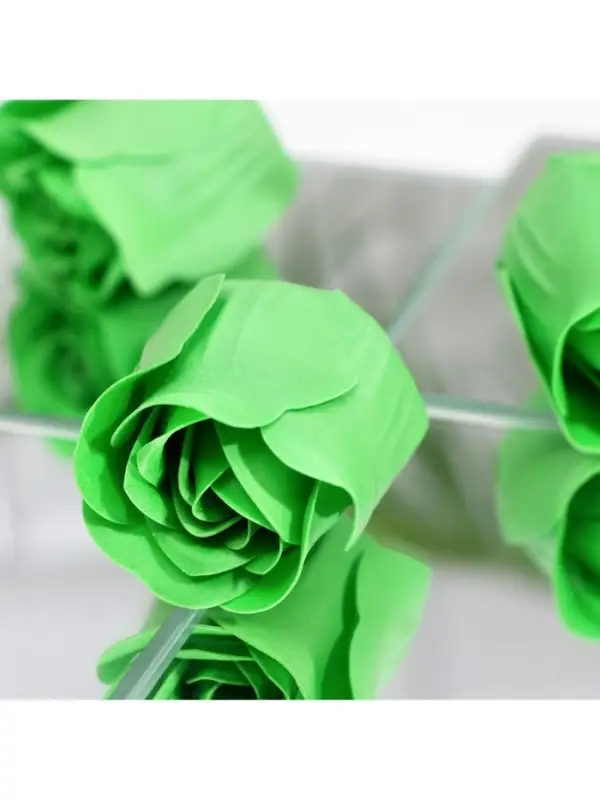 Мыльные розочки, зелёные, набор 3 шт., в коробке