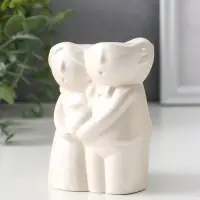 Подсвечник для тонких свечей «Пара», 10×7.5×5.5 см, перламутр